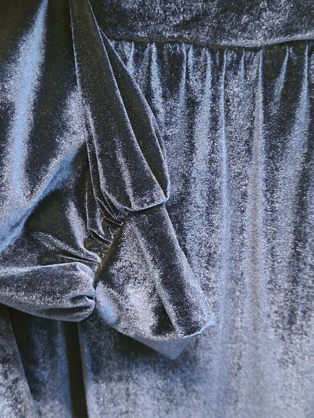 She + Sky Blue Velvet Dress - Picture 3 of 4